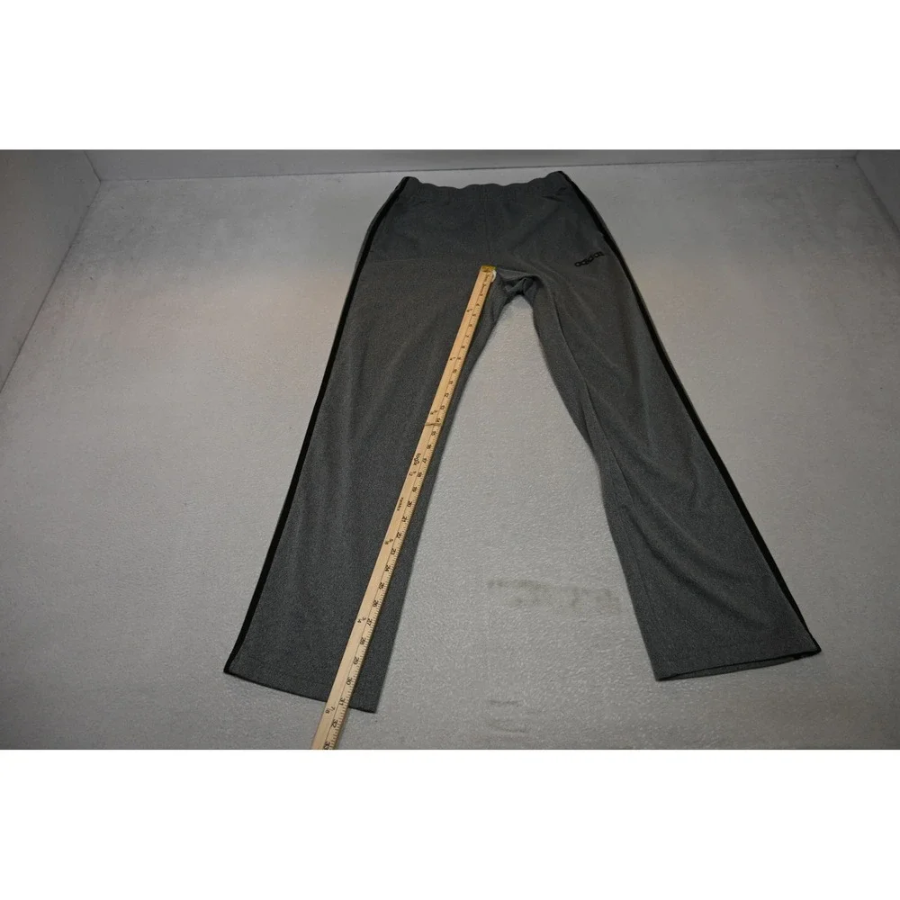 Adidas Sweat Pants Mens Medium Gray Black Stripes Athletic Joggers Excellent